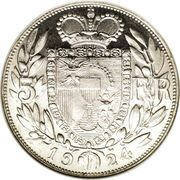 5 Franken - Johann II, Liechtenstein, 1924 reverse image