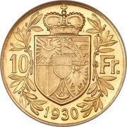 10 Franken - Franz I reverse image