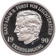 10 Franken - Hans-Adam II Succession of Hans-Adam II obverse image