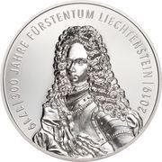 10 Franken - Anton Florian 300 Year Liechtenstein obverse image