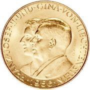 25 Franken - Franz Josef II Franz Josef II and Princess Gina obverse image