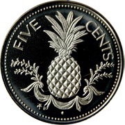 5 Cents non-magnetic reverse image