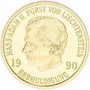 50 Franken - Hans-Adam II Succession of Hans-Adam II obverse image