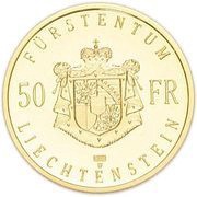 50 Franken - Hans-Adam II Succession of Hans-Adam II reverse image