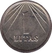 1 Litas reverse image