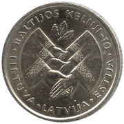 1 Litas Baltic Way reverse image