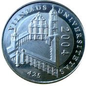 1 Litas Vilnius University reverse image