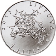 1 Litas Presidency of the European Union Council obverse image