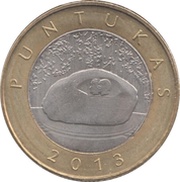 2 Litai Puntukas, Lithuania, 2013 reverse image