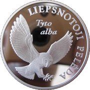 5 Litai Endangered Wildlife - Lithuanian Barn Owl reverse image