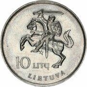 10 Litu Papal visit obverse image