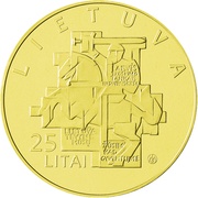 25 Litai Lithuanian Sąjūdis obverse image
