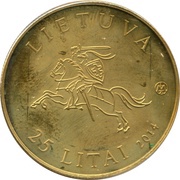 25 Litai Baltic Way obverse image