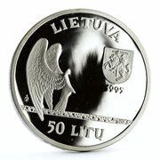 50 Litų 120th birth Anniversary of Mikalojus Konstantinas Čiurlionis obverse image
