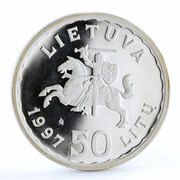 50 Litų 600th Anniversary of the settling down of Karaims and Tartars in Lithuania obverse image