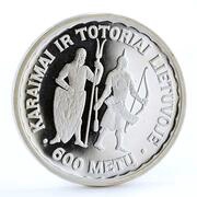 50 Litų 600th Anniversary of the settling down of Karaims and Tartars in Lithuania reverse image