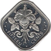 15 Cents, Bahamas, 1974-2005 reverse image