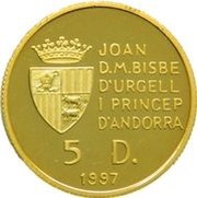 5 Diners - Joan Martí i Alanis XVIII Winter Olympic Games obverse image