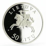 50 Litų 10th Anniversary of the reestablishment of Independence obverse image