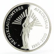 50 Litų 10th Anniversary of the reestablishment of Independence reverse image