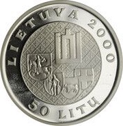 50 Litų Vytautas, the Grand Duke of Lithuania obverse image