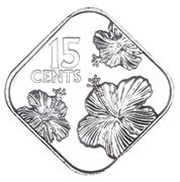 15 Cents magnetic, Bahamas, 2018 reverse image