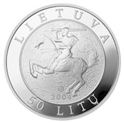 50 Litų 475th Anniversary of the First Statute of Lithuania obverse image