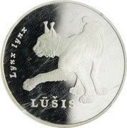 50 Litų Eurasian Lynx, Lithuania, 2006 reverse image