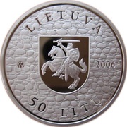 50 Litų Medininkai Castle obverse image