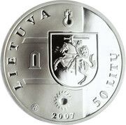 50 Litų Panemune Castle obverse image