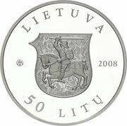 50 Litų 550th Birth Anniversary of St Casimir obverse image