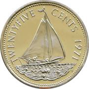 25 Cents - Elizabeth II, Bahamas, 1971-1973 reverse image