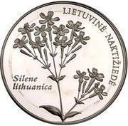 50 Litų Sweet William Catchfly, Lithuania, 2009 reverse image