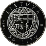 50 Litų 600th anniversary of the Battle of Grunwald obverse image