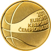 50 Litų European Basketball Championship reverse image