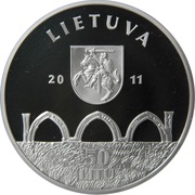 50 Litų Vilnius Upper Castle obverse image