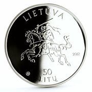 50 Litų Birth of Maironis obverse image