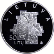 50 Litų Lithuanian Sąjūdis obverse image