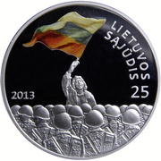 50 Litų Lithuanian Sąjūdis, Lithuania, 2013 reverse image