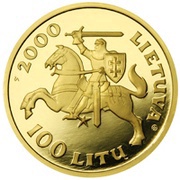 100 Litų Vytautas, Grand Duke of Lithuania obverse image
