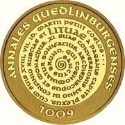 100 Litų Millennium of the mention of the name of Lithuania reverse image