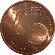 1 Euro Cent reverse image