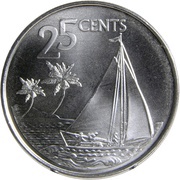 25 Cents, Bahamas, 2007-2015 reverse image