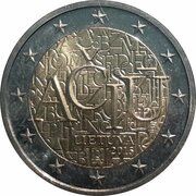 2 Euros Lithuanian Language obverse image