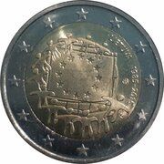 2 Euros 30 Years of European Union Flag obverse image