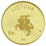 5 Euros Lithuanian Science Physics obverse image