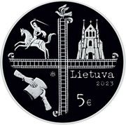 5 Euros Catholic Church in unarmed resistance obverse image