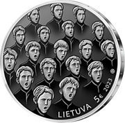 5 Euros Herman Perelstein, founder of the Choir Ąžuoliukas obverse image