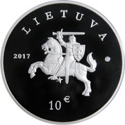 10 Euros Lithuanian Hound and Žemaitukas obverse image