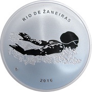 20 Euros Olympic Games, Lithuania, 2016 reverse image